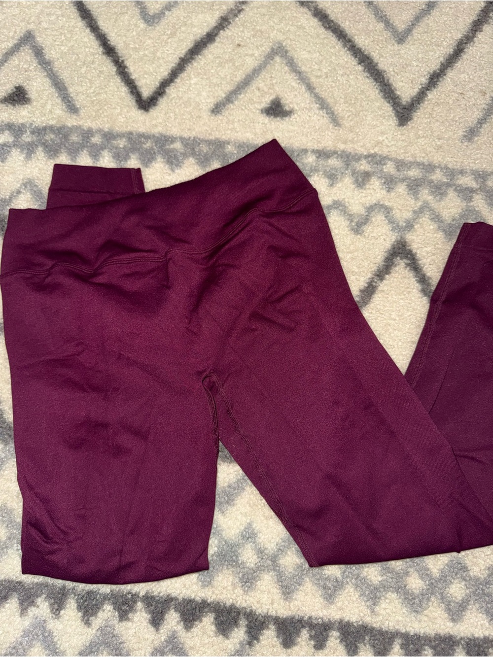 Burgundy High-Waist Leggings